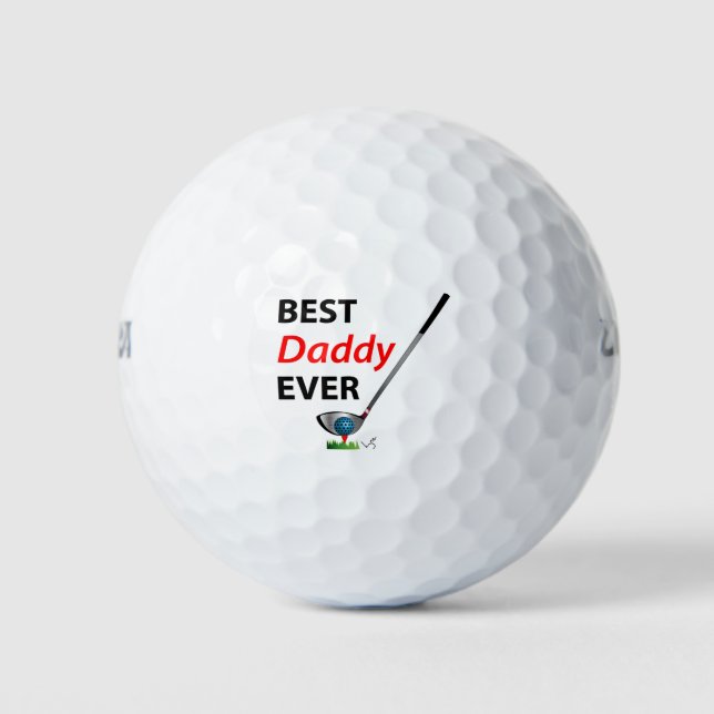 GOLF Best Daddy Ever - Coole Golfballs Golfball (Vorderseite)