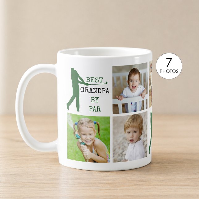 Golf BEST GRANDPA BY PAR 7 Foto Collage Kaffeetasse (Von Creator hochgeladen)