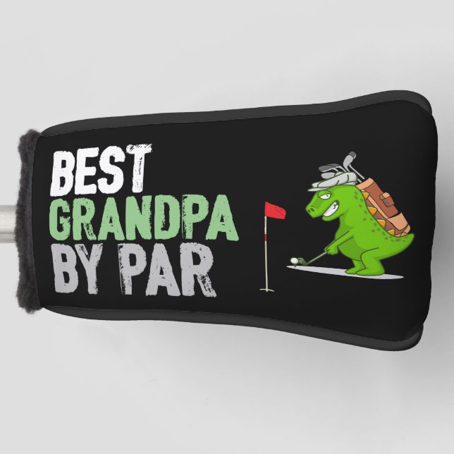 Golf Best Opa by Par mit Dinosaurier Funny Golf Headcover (Vorderseite)