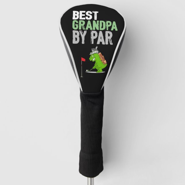 Golf Best Opa by Par mit Dinosaurier Funny Headcover (Vorderseite)