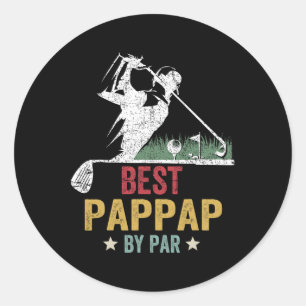 Golf Best Pappap von Par Opa Golfer Vatertag Runder Aufkleber