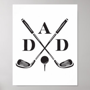 Golf Best Vater Par Daddy Golfer Vatertag Golf Poster