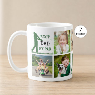 Golf BESTER VATER MIT PAR 7 Fotocollage Kaffeetasse