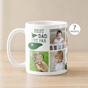 Golf BESTER VATER MIT PAR 7 Fotocollage Kaffeetasse