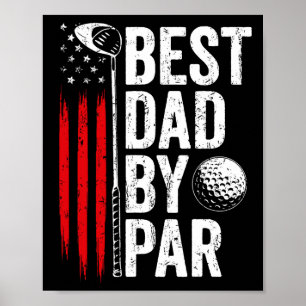 Golf Bester Vater Par Daddy Golfer Amerikanische F Poster