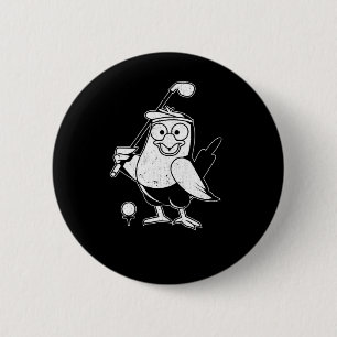 Golf Birdie Funny Bird Animal Spaß Golfing Button