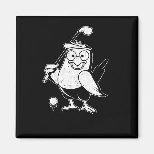 Golf Birdie Funny Bird Animal Spaß Golfing Magnet