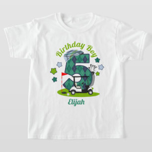 Golf Birthday Boy Shirt Fünftes Golf Party Shirt