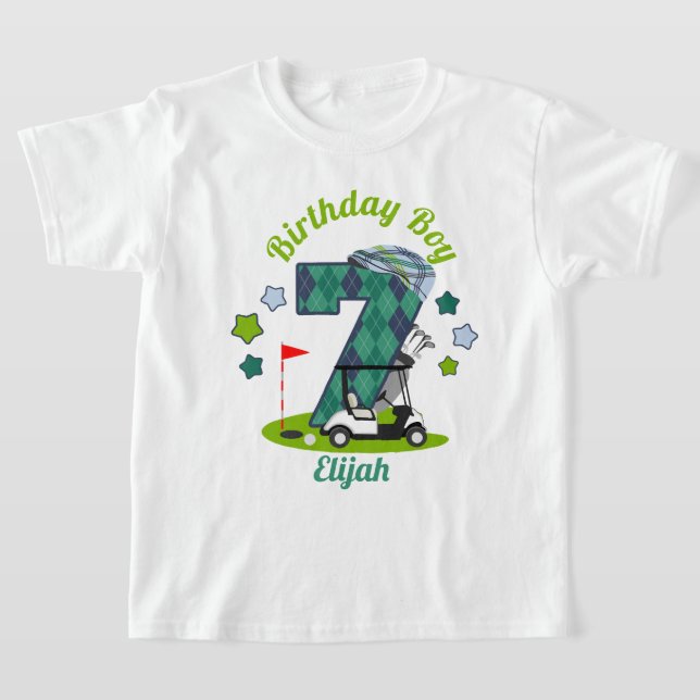 Golf Birthday Boy Shirt Siebtes Golf Party Shirt (Ablage )
