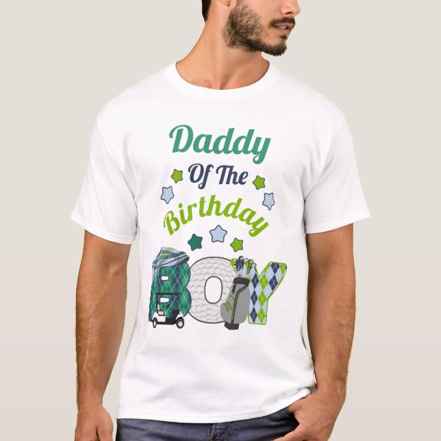 Golf Birthday Boy Shirt Vater Golf Party Shirt (Vorderseite)