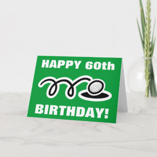 Golf Birthday Card Anpassbar Karte