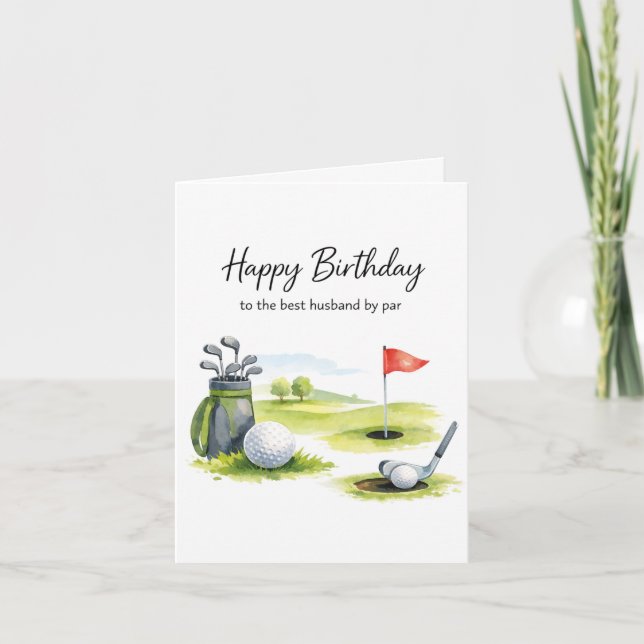 Golf Birthday Card for Husband Karte (Vorderseite)