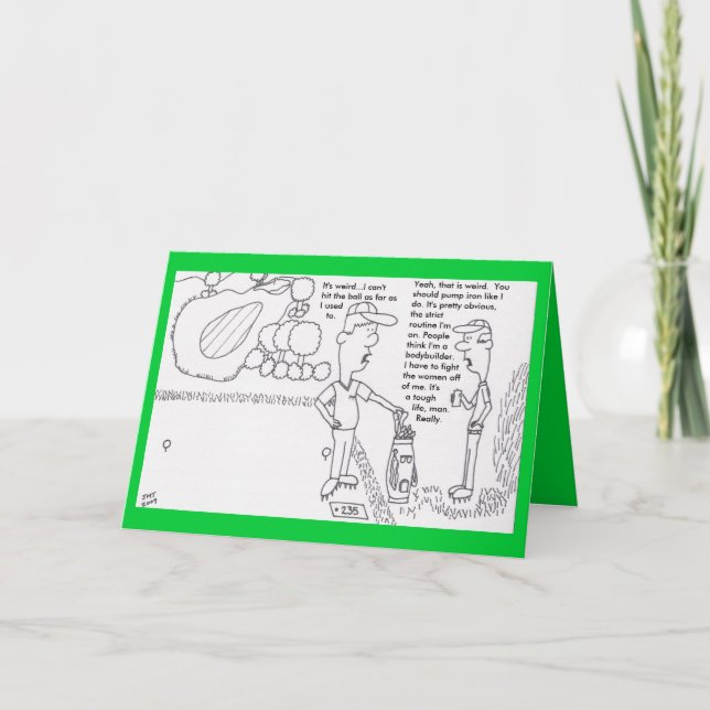 Golf Birthday Card Karte (Vorderseite)