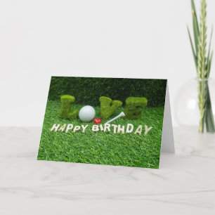Golf Birthday Card mit Golfball und Tee-Liebe Karte