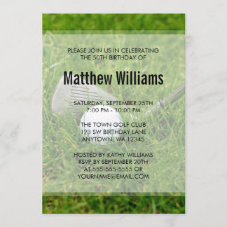 Golf Birthday Einladung