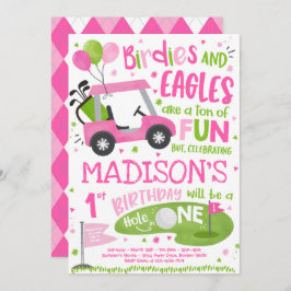 Golf Birthday Hole in einem Golf 1. Geburtstag Par Einladung