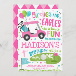 Golf Birthday Hole in einem Golf 1. Geburtstag Par Einladung