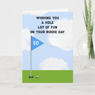 Golf Birthday Karte