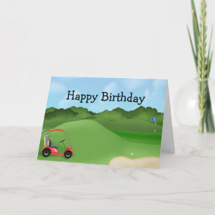 Golf Birthday Karte