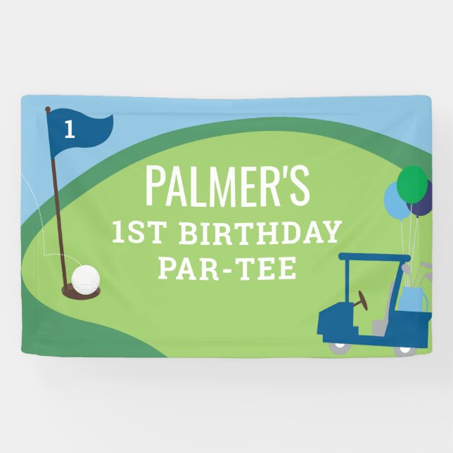 Golf Birthday Par-T-Shirt Grosses Bannerzeichen Banner (Horizontal)