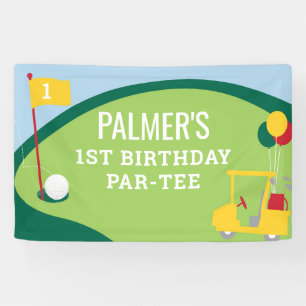 Golf Birthday Par-T-Shirt Grosses Bannerzeichen Banner