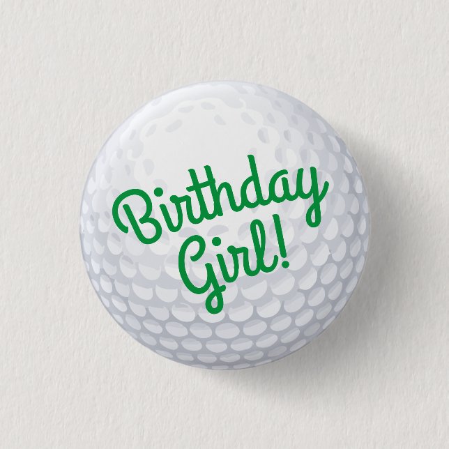 Golf Birthday Party Button (Vorderseite)