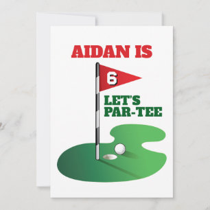 Golf Birthday Party Design Einladung
