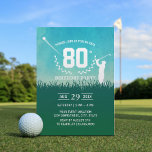 Golf Birthday Party Einladung<br><div class="desc">Golf Swinging 80. Geburtstag Party Einladungen.</div>