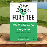 Golf Birthday Party For-T-Shirt 40. Einladung<br><div class="desc">Grün,  Schwarz und Weiß-Golf zum Thema 40. Geburtstag Party Einladung. Personalisieren Sie es mit Ihren Veranstaltungsdetails.</div>