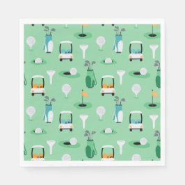 Golf Birthday Party Kinder Golfspielen Muster Serviette