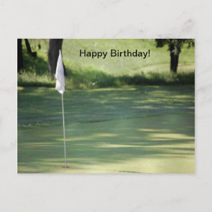 Golf Birthday Postcard Postkarte