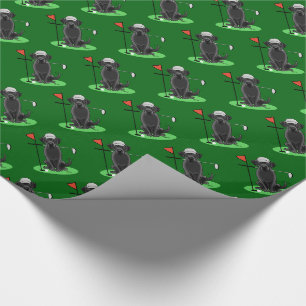 Golf Black Labrador Retriever Dog - Niedlich Geschenkpapier