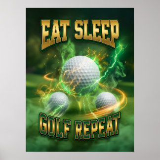Golf Bootleg Retro Vintage Kunst Poster