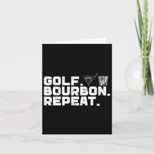 Golf Bourbon wiederholen Golf & amp; Bourbon Drink Karte