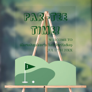 Golf Boy 1. Geburtstag Acrylschild