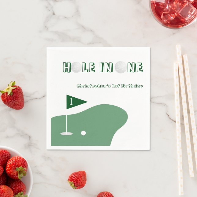 Golf Boy 1. Geburtstag Serviette (Beispiel)