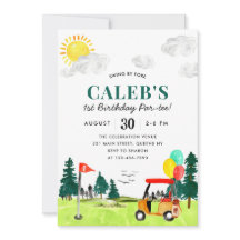 Golf Boy Golfing Swing By Fore a Par-tee Geburtsta