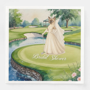 GOLF BRAUTPARTY für Cat Lover Golfer Serviette