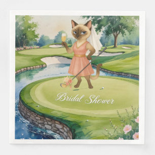 GOLF BRAUTPARTY für Cat Lover Golfer Serviette