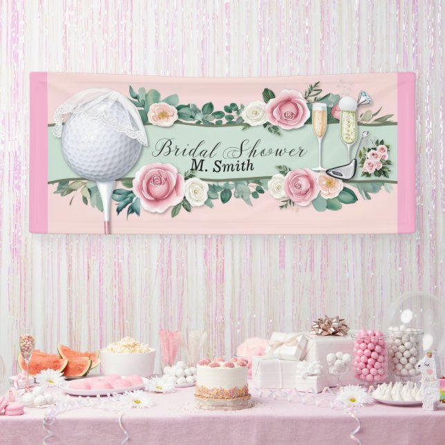 Golf Brautparty mit Golfball für Bride Golfer Banner (Party)