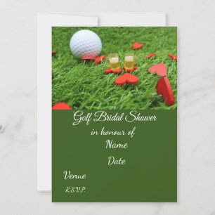 Golf Brautparty mit Golfball Save the Date Einladung