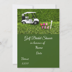 Golf Brautparty mit Golfball Save the Date Einladung