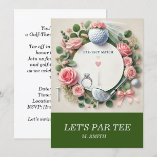 Golf-Brautparty zum Thema Golf Einladung