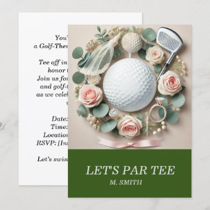 Golf-Brautparty zum Thema Golf Einladung