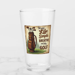 Golf Breathe und Golf spielen Glas