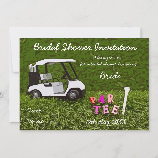 Golf Bridal Dusche Einladung zum Golfer Party (Vorderseite)