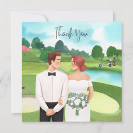 Golf Bride and Groom Hochzeit auf dem Golfplatz