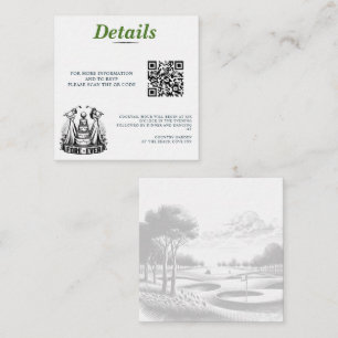 Golf Brides Wedding QR Code Begleitkarte