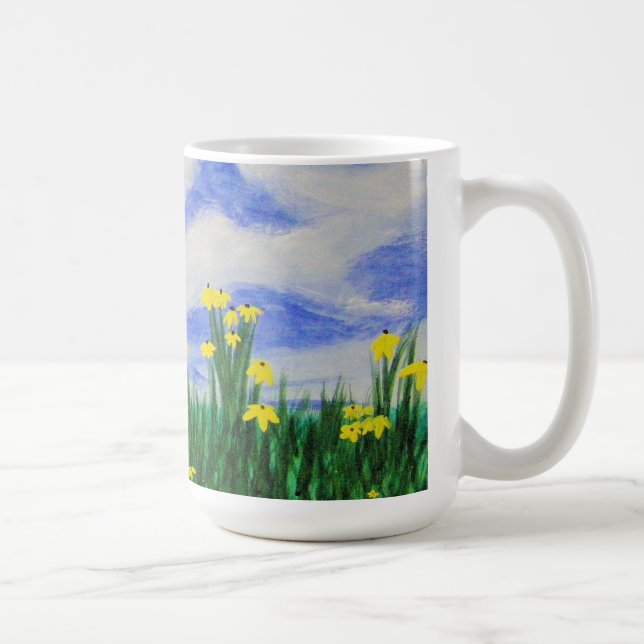 Golf-Bucht-Blumen auf einem hellen Gebiet Tasse (Rechts)