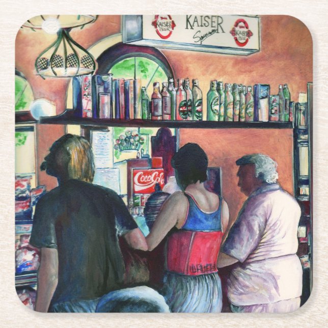 Golf Bufe, Budapest Rechteckiger Pappuntersetzer (Vorderseite)